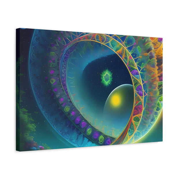 DNA in all Things DMT inspired Matte Canvas, Stretched, 1.25"