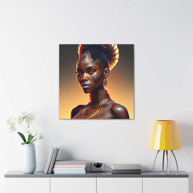 Afrofuturistic Princess Canvas Gallery Wraps