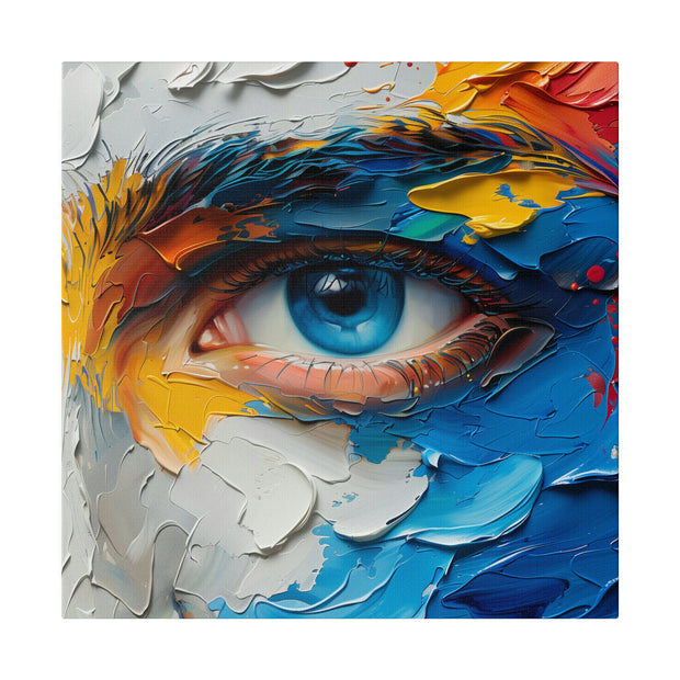 Vivid Gaze: Impasto Spectrum Eye