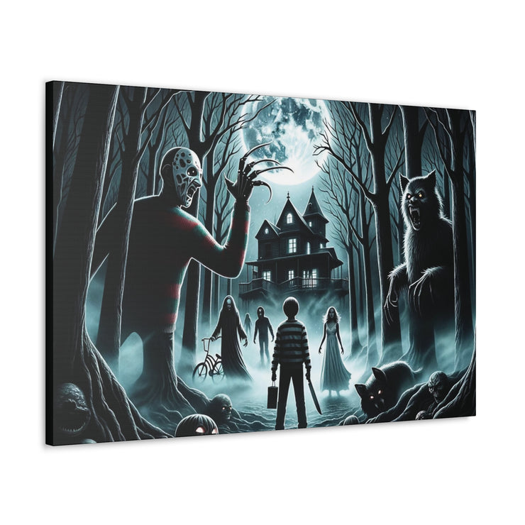 Scariest Movie Mashup Digital Art Canvas Gallery Wraps