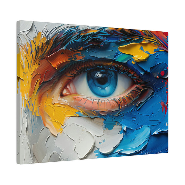 Vivid Gaze: Impasto Spectrum Eye