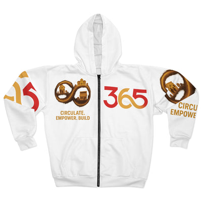 FBA Economy: 365 Strong Zip-Up (AOP) Hoodie | Circulate. Empower. Build