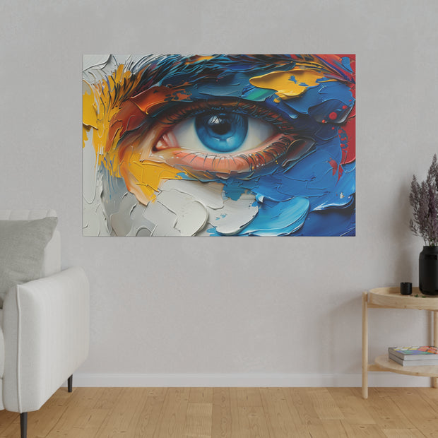 Vivid Gaze: Impasto Spectrum Eye