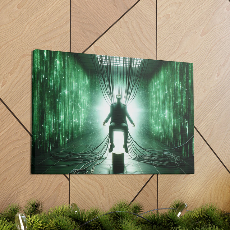 Cyber Ascension: Digital Dawn" Canvas Gallery Wraps