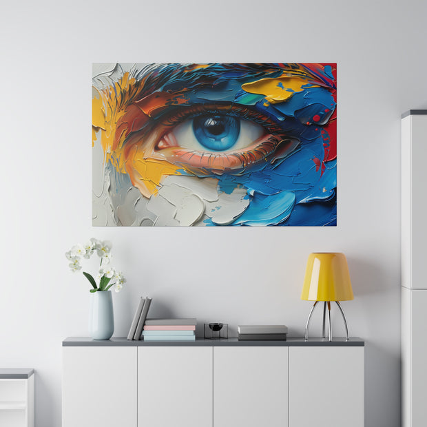 Vivid Gaze: Impasto Spectrum Eye