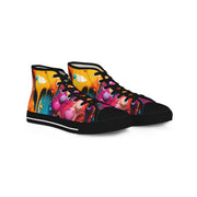 "Psychedelic Drip: High-Top Art Sneakers"