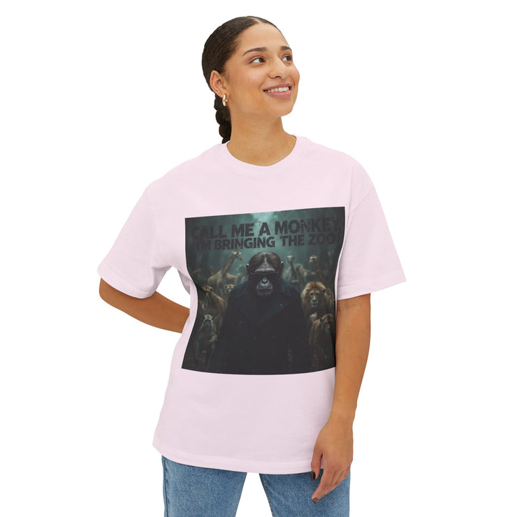 Call Me a Monkey, I’m Bringing the Zoo – Statement Tee by Mucho Art