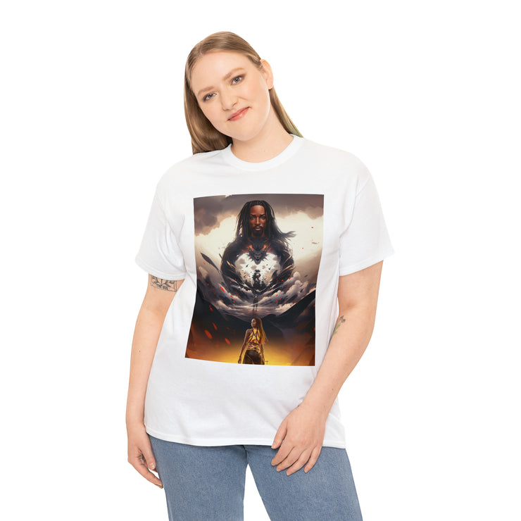 Afro Futuristic Man Unisex Heavy Cotton Tee