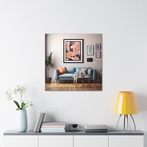 Abstract Art and Couch Canvas Gallery Wraps