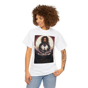 Afro Futuristic Woman and Panther Unisex Heavy Cotton Tee