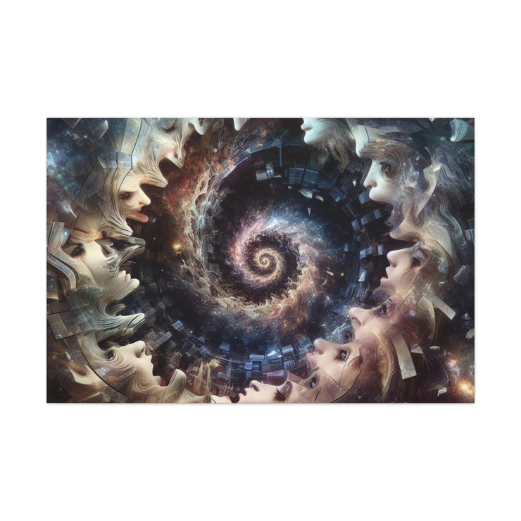 Hypnotic Whirlpool, Fragmented Portraits Canvas Gallery Wraps