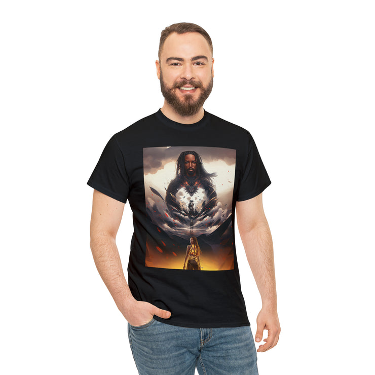 Afro Futuristic Man Unisex Heavy Cotton Tee