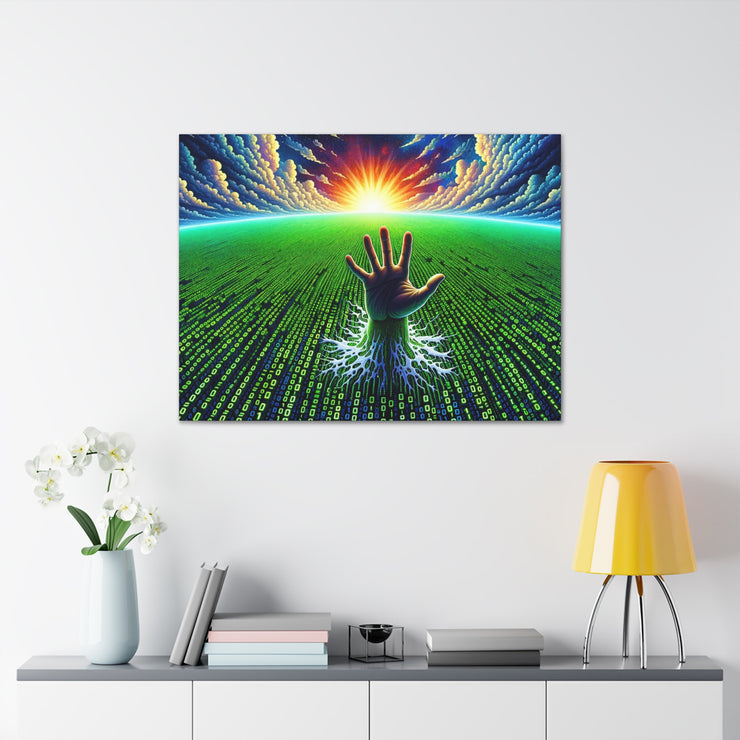 Binary Horizon Canvas Gallery Wraps