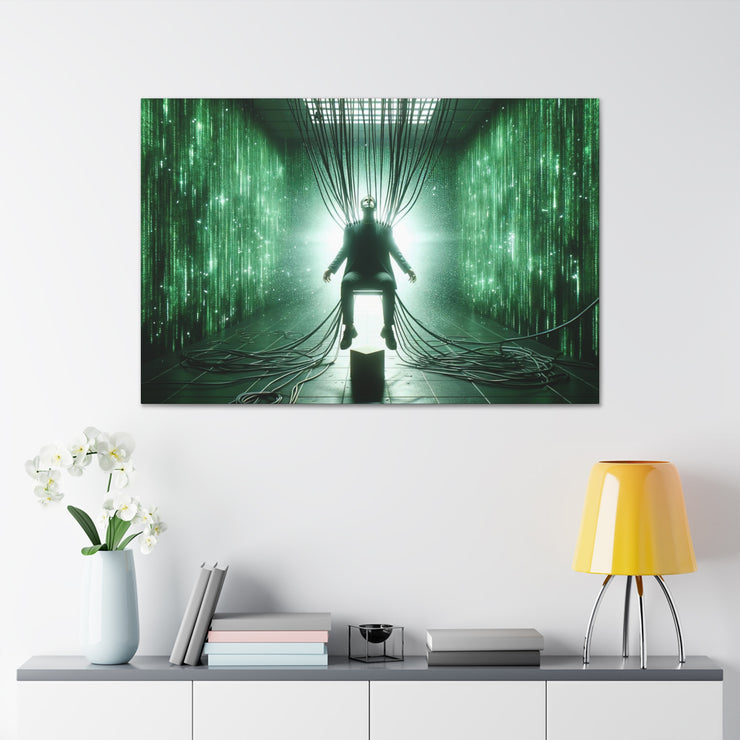 Cyber Ascension: Digital Dawn" Canvas Gallery Wraps