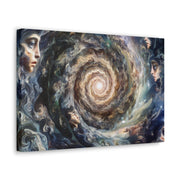 Whirlpool of Surreal Realms: Merging Portraits with Galaxies and Illusions"