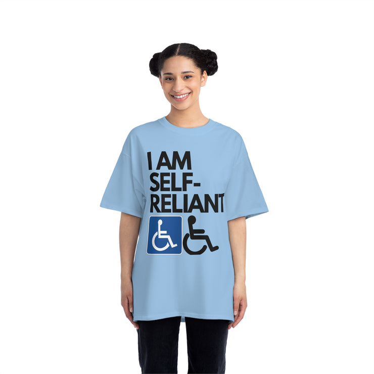 I am Self- Reliant Wheelchair Handy Capable Beefy-T®  Short-Sleeve T-Shirt