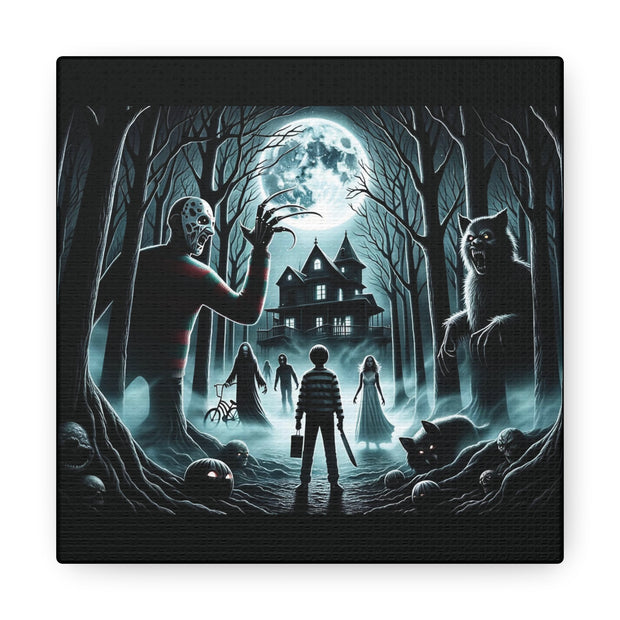 Scariest Movie Mashup Digital Art Canvas Gallery Wraps