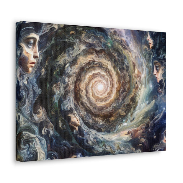 Whirlpool of Surreal Realms: Merging Portraits with Galaxies and Illusions"