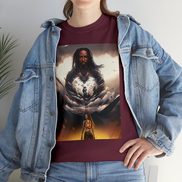 Afro Futuristic Man Unisex Heavy Cotton Tee