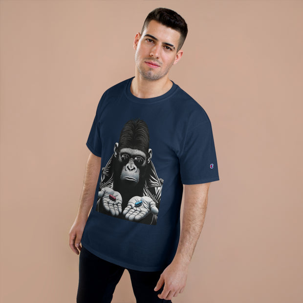 Morpheus-Inspired Ape Pill Holder High-Contrast T-Shirt