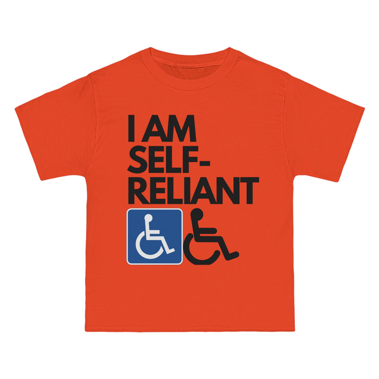 I am Self- Reliant Wheelchair Handy Capable Beefy-T®  Short-Sleeve T-Shirt