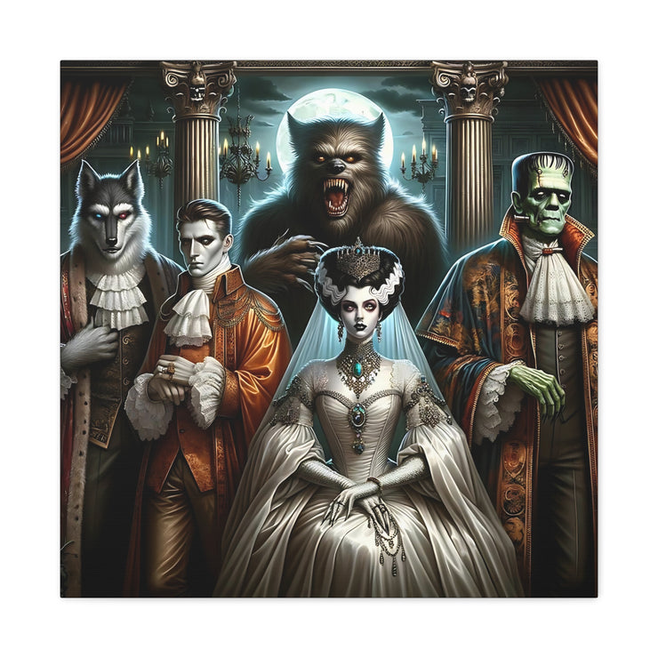 Gothic Gathering: An Enigmatic Court Canvas Gallery Wraps