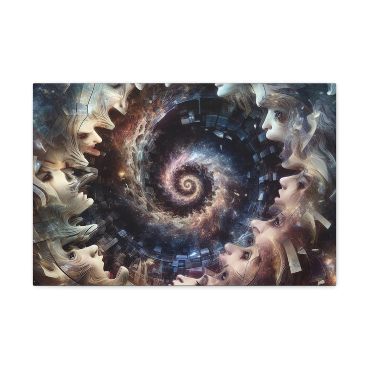 Hypnotic Whirlpool, Fragmented Portraits Canvas Gallery Wraps