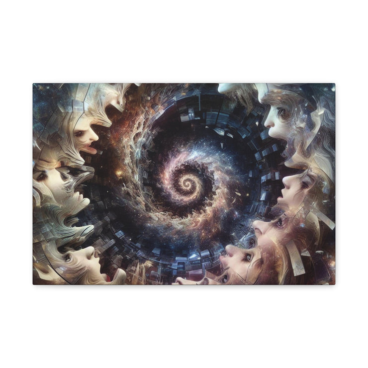 Hypnotic Whirlpool, Fragmented Portraits Canvas Gallery Wraps