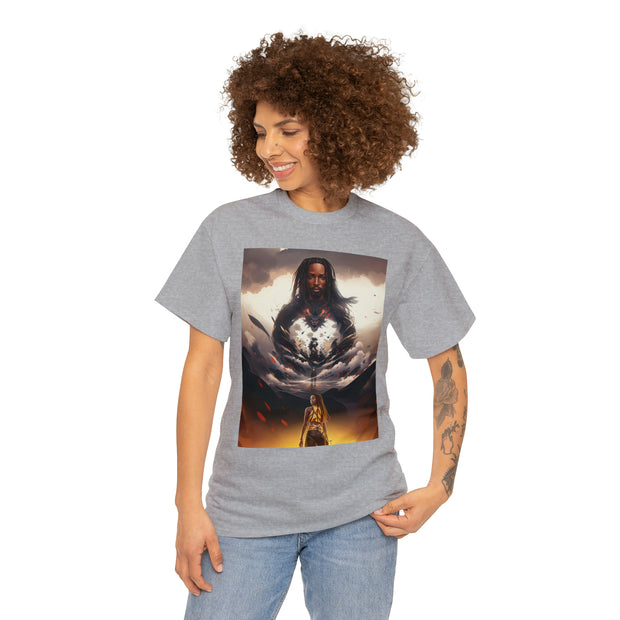 Afro Futuristic Man Unisex Heavy Cotton Tee