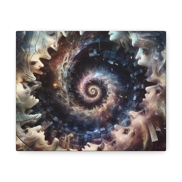 Hypnotic Whirlpool, Fragmented Portraits Canvas Gallery Wraps