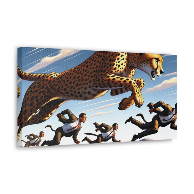 Dynamic Chase: Power & Precision - Abstract Jaguar Art Print