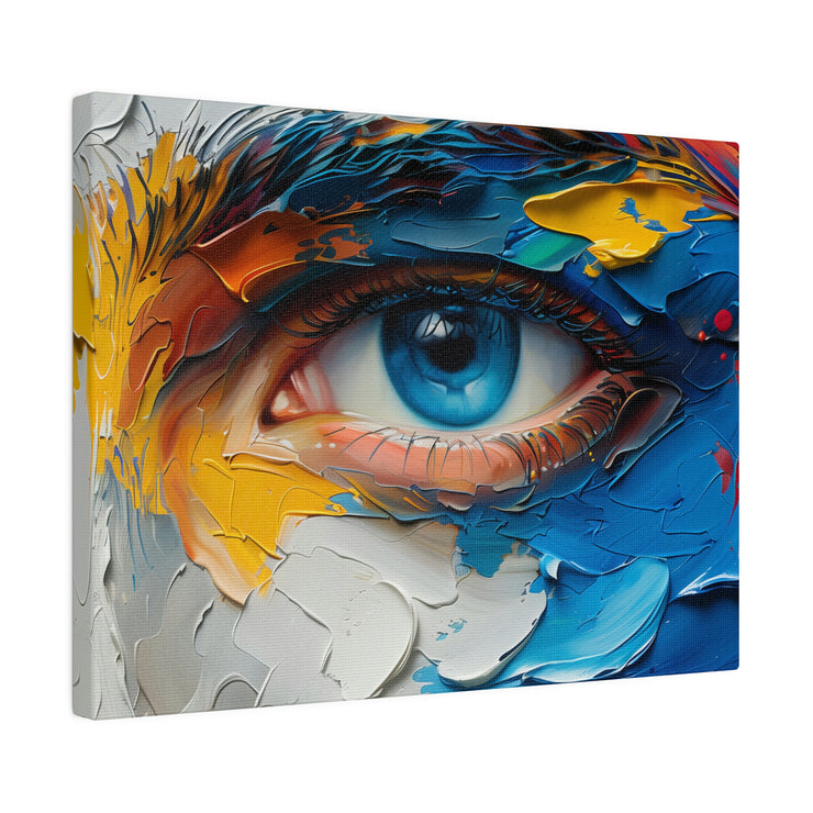 Vivid Gaze: Impasto Spectrum Eye