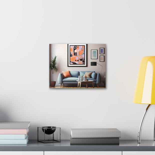 Abstract Art and Couch Canvas Gallery Wraps