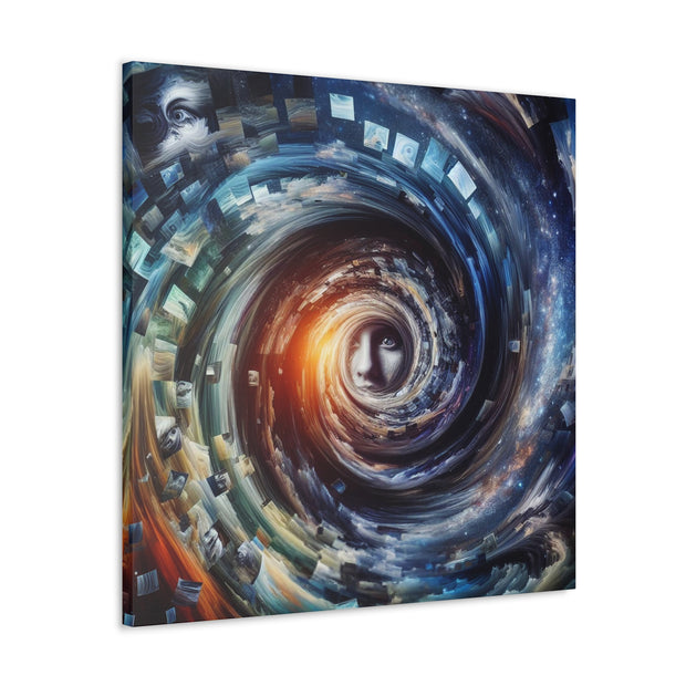 The Celestial Kaleidoscope: Journey into the Whirlpool's Surreal Realm Canvas Gallery Wraps