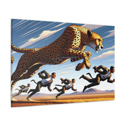 Dynamic Chase: Power & Precision - Abstract Jaguar Art Print