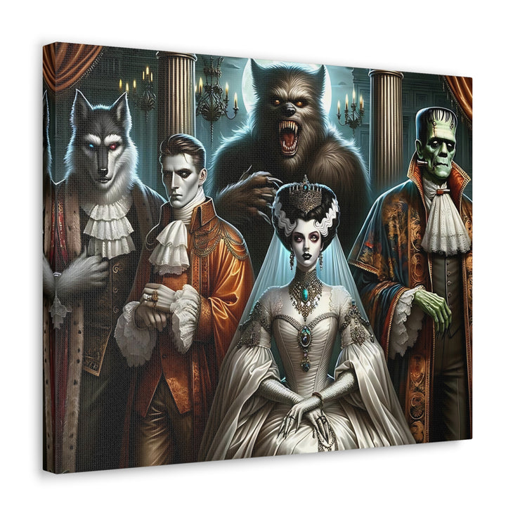 Gothic Gathering: An Enigmatic Court Canvas Gallery Wraps