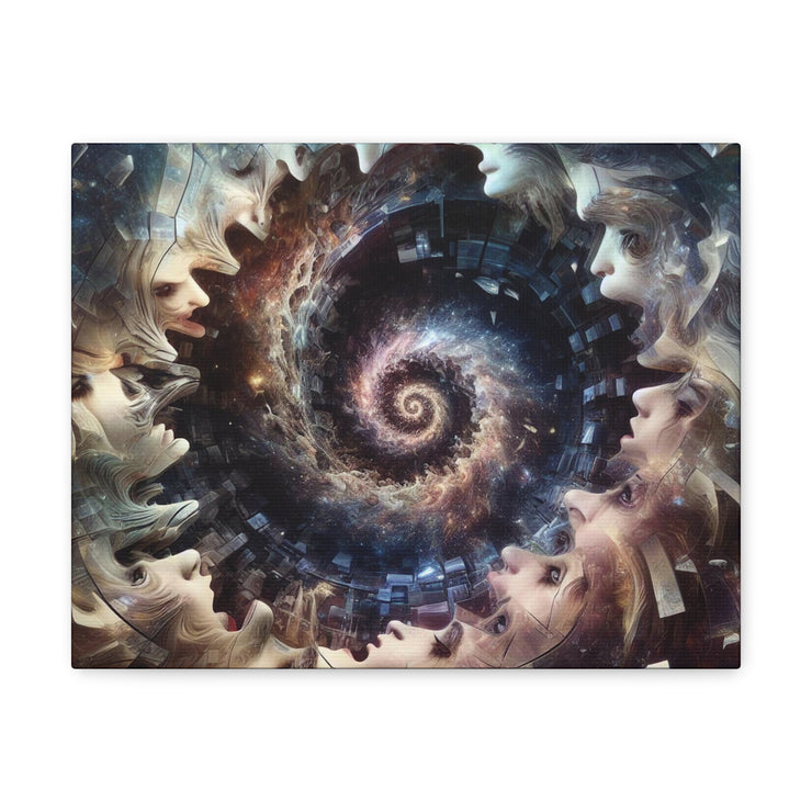 Hypnotic Whirlpool, Fragmented Portraits Canvas Gallery Wraps