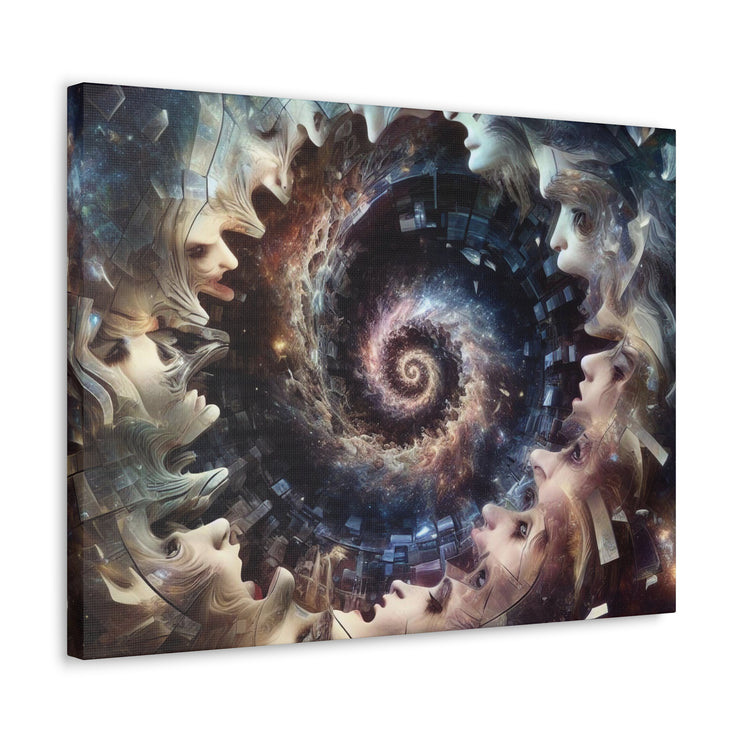 Hypnotic Whirlpool, Fragmented Portraits Canvas Gallery Wraps