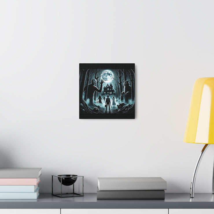 Scariest Movie Mashup Digital Art Canvas Gallery Wraps