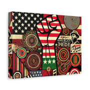 Pan-Black American Pride Canvas Wall Art – Celebrating Unity & Heritage