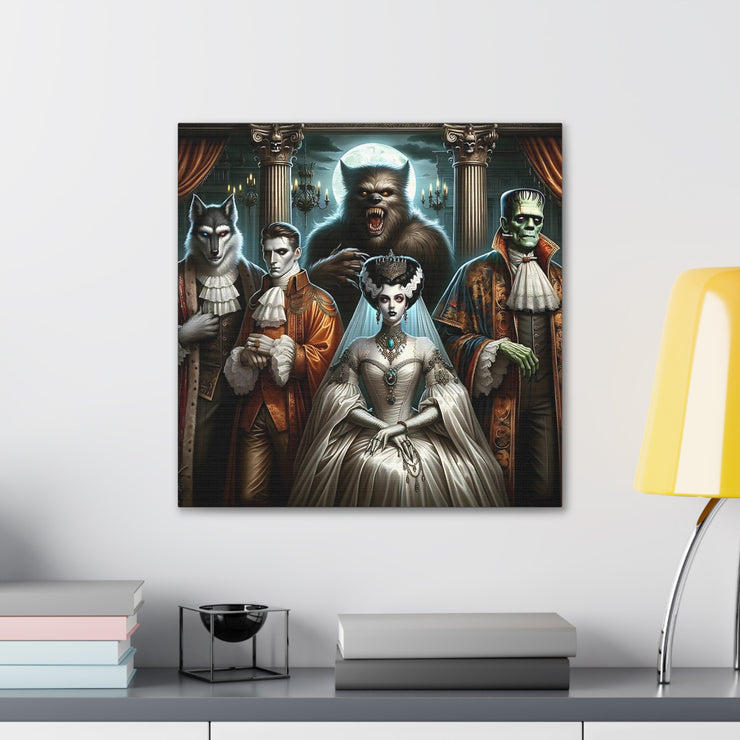 Gothic Gathering: An Enigmatic Court Canvas Gallery Wraps