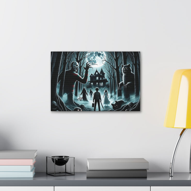 Scariest Movie Mashup Digital Art Canvas Gallery Wraps