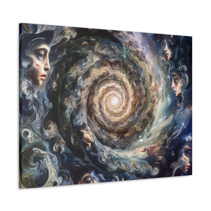 Whirlpool of Surreal Realms: Merging Portraits with Galaxies and Illusions"