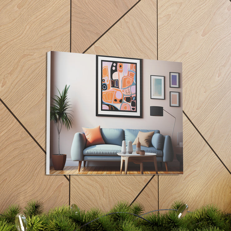 Abstract Art and Couch Canvas Gallery Wraps