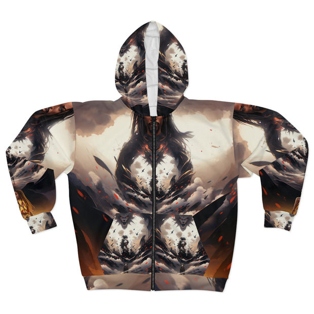 Ethereal Blaze Zip Hoodie (AOP)