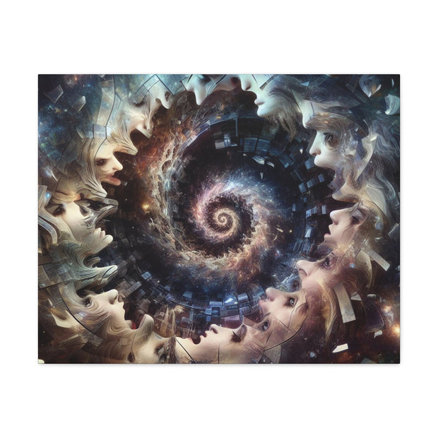 Hypnotic Whirlpool, Fragmented Portraits Canvas Gallery Wraps