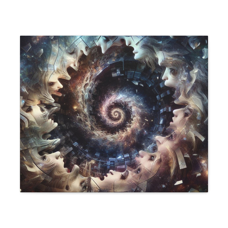 Hypnotic Whirlpool, Fragmented Portraits Canvas Gallery Wraps