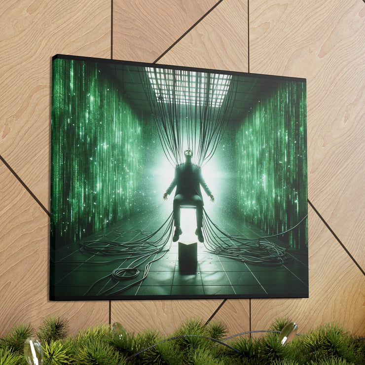 Cyber Ascension: Digital Dawn" Canvas Gallery Wraps