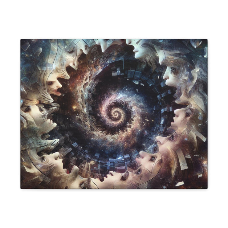 Hypnotic Whirlpool, Fragmented Portraits Canvas Gallery Wraps