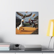 Harvest Heroics: The Dapper Fox & His Corn-Seed Quest - Whimsical Farm Art Print